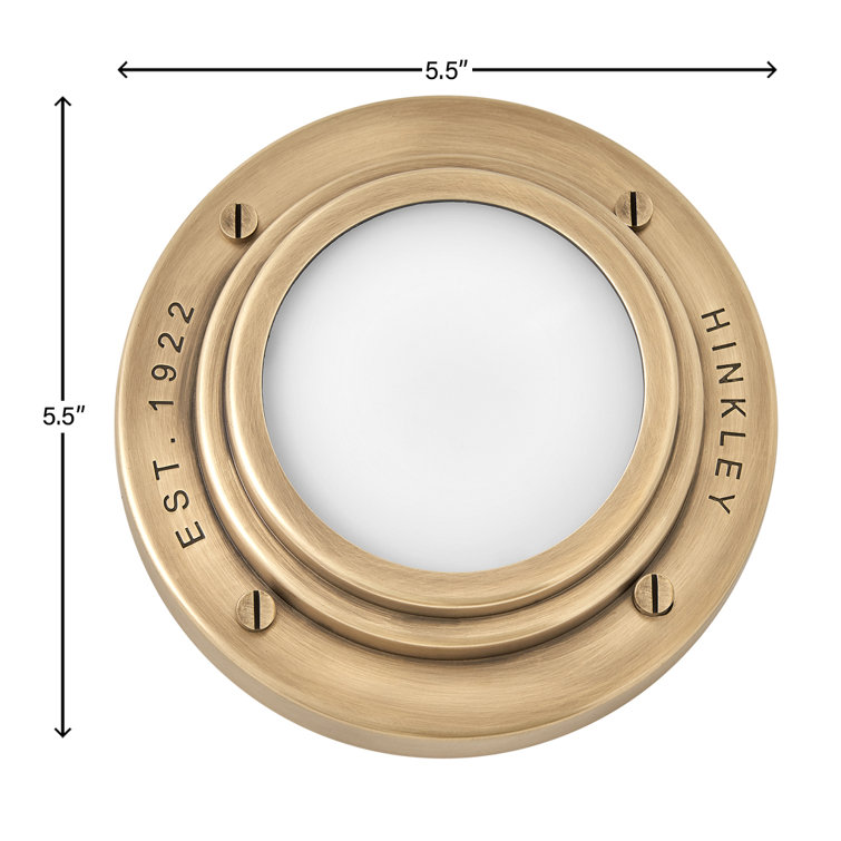 Heritage Brass Dimmable LED Wall Sconce with Etched Opal Glass
