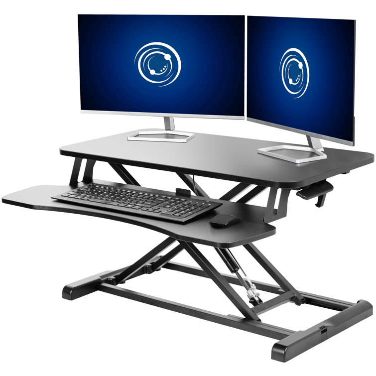 VIVO Black 32" Height Adjustable Standing Desk Converter