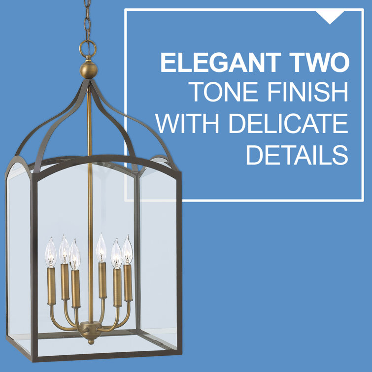 Clarendon Bronze 6-Light LED Pendant with Clear Glass