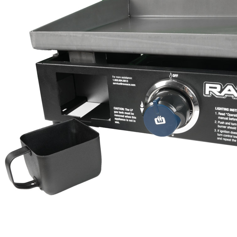 19-Inch Black Stainless Steel Portable Propane Gas Griddle