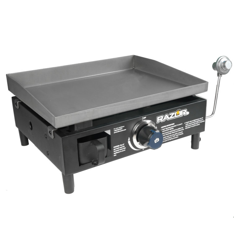 19-Inch Black Stainless Steel Portable Propane Gas Griddle