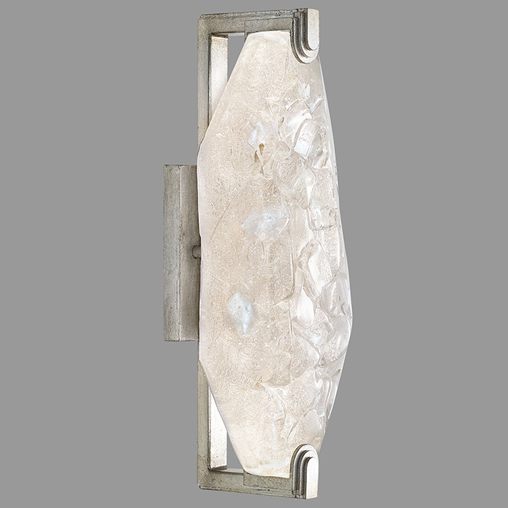 Allison Paladino Silver Leaf LED Wall Sconce with Sculpted Glass