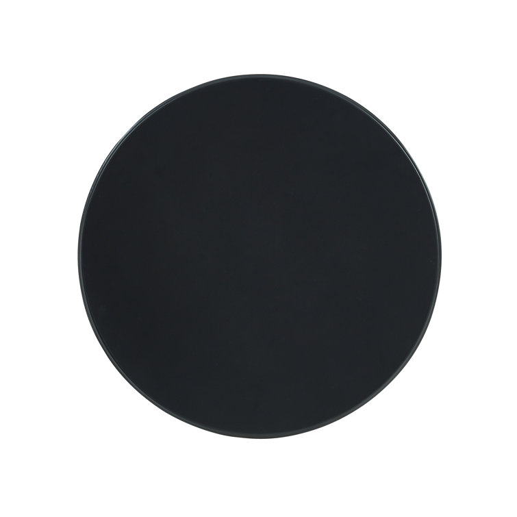 Fiama Black Solid Wood Round End Table