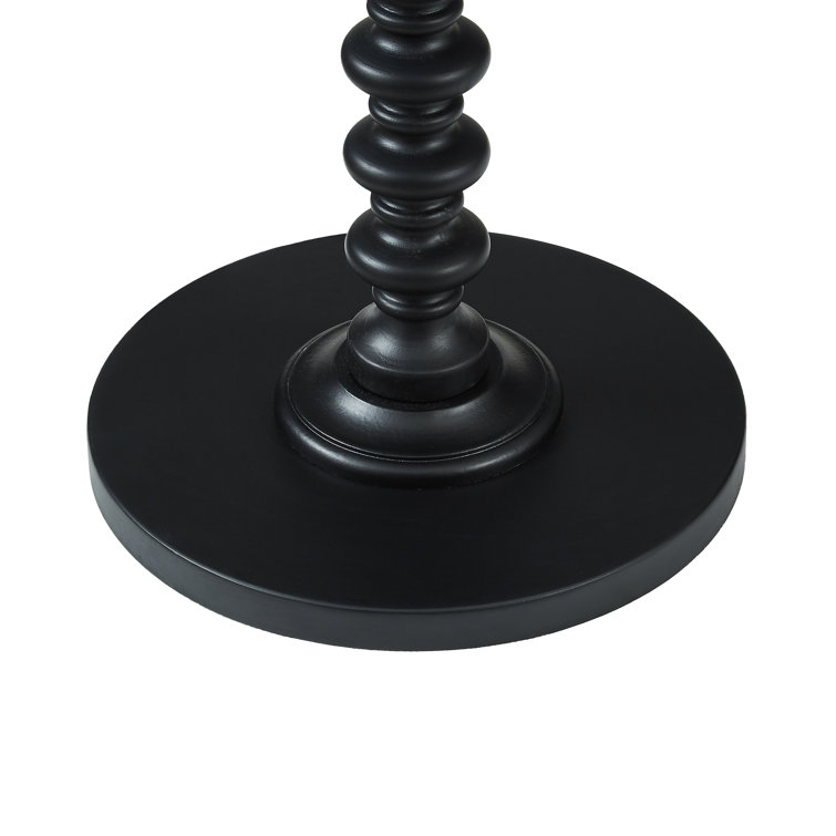 Fiama Black Solid Wood Round End Table