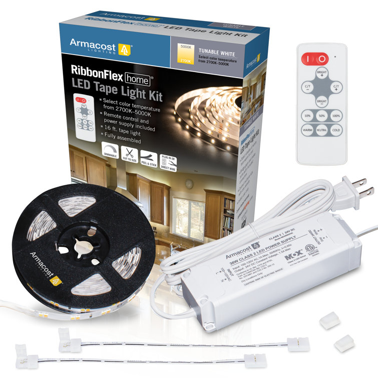 Armacost 16 ft. Tunable White LED Strip Tape Light Kit