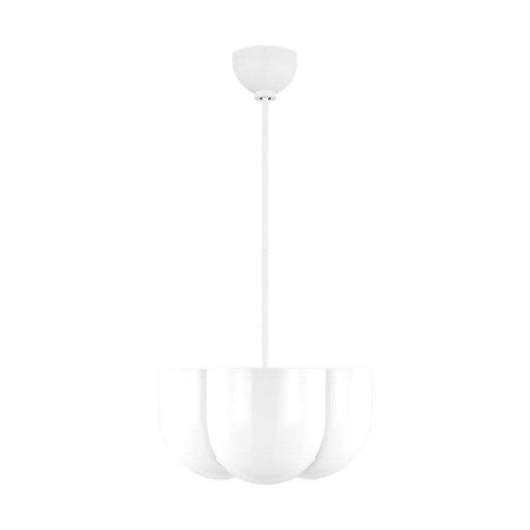 Matte White Milk Glass 4-Light Pendant