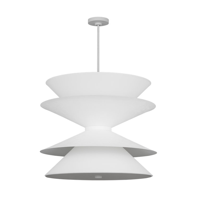 Chambord Extra Large White Cast Plaster Pendant Light