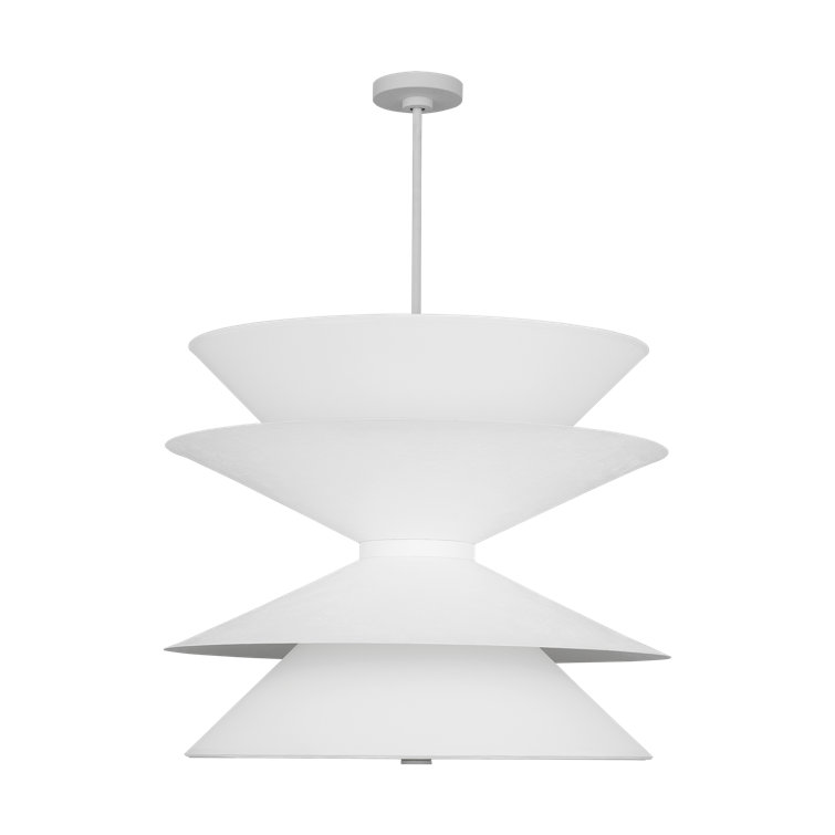 Chambord Extra Large White Cast Plaster Pendant Light