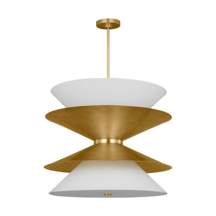 Gilded Glass and Gold 24" Indoor Pendant Light