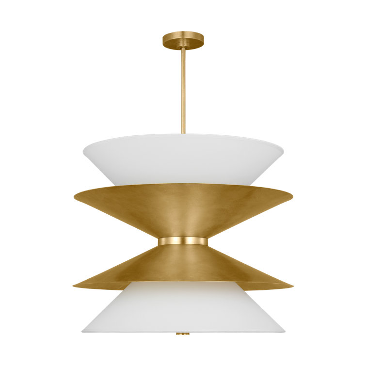 Gilded Glass and Gold 24" Indoor Pendant Light