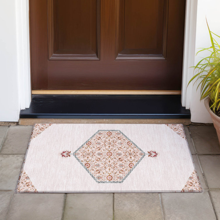Chantille Pink Synthetic Flat Woven Washable Rug 1'8" x 2'6"