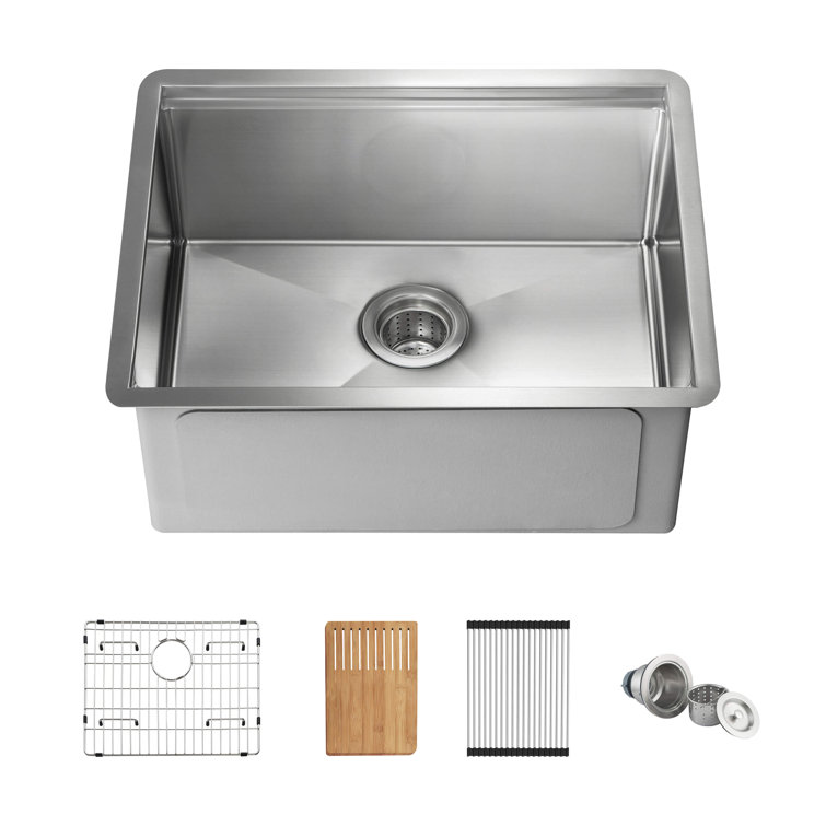 33 Inch Stainless Steel Single Bowl Undermount Kitchen Sink