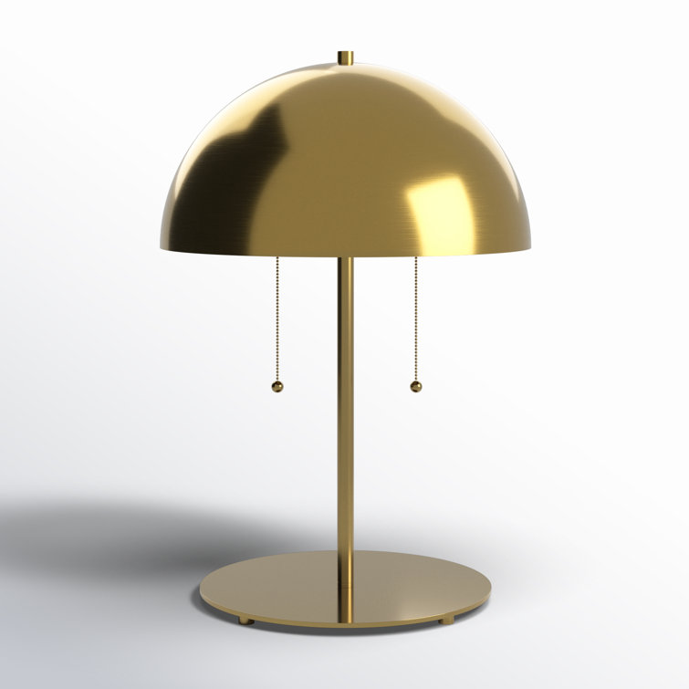 Gold Steel Table Lamp with Pull Chain Switch