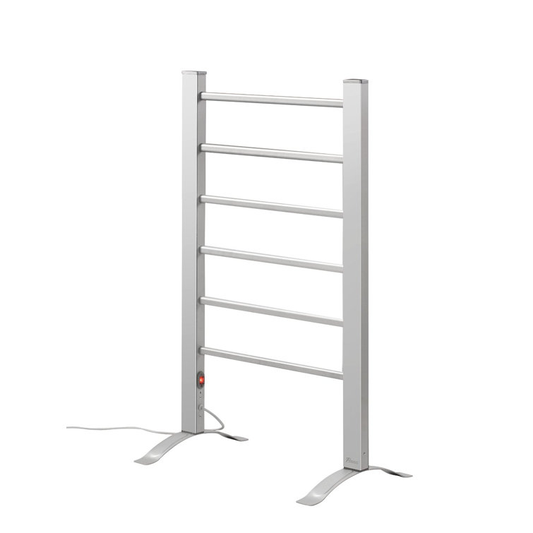 Chrome 6-Bar Freestanding Towel Warmer Rack