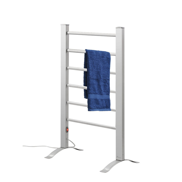Chrome 6-Bar Freestanding Towel Warmer Rack