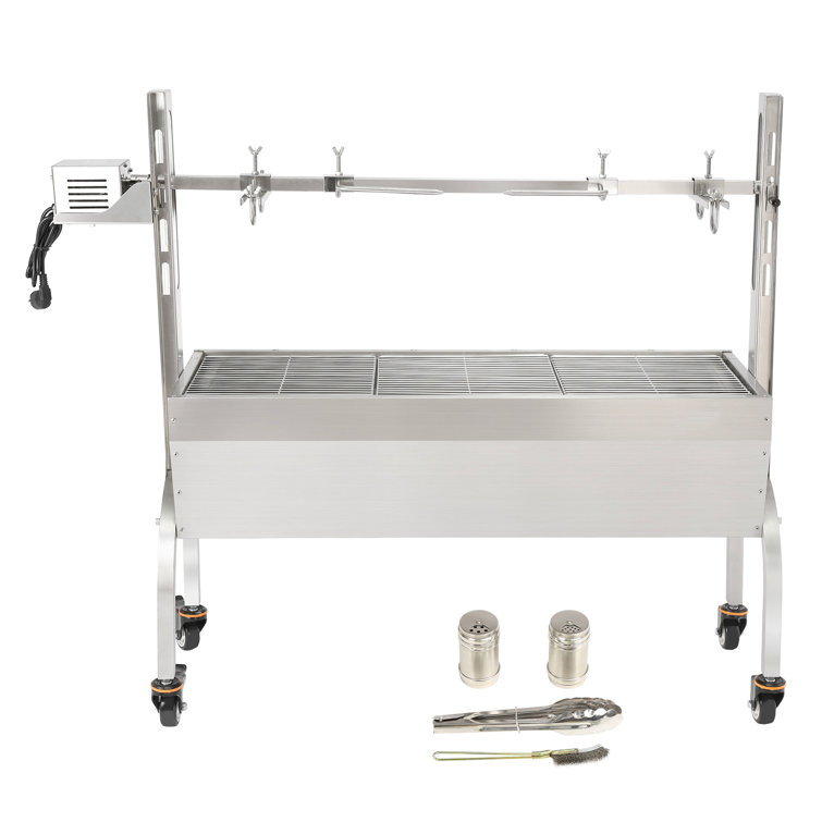 VEVOR 46" Stainless Steel Rotisserie Grill with Adjustable Height