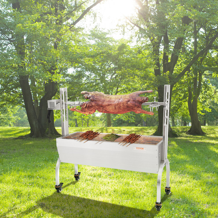 VEVOR 46" Stainless Steel Rotisserie Grill with Adjustable Height