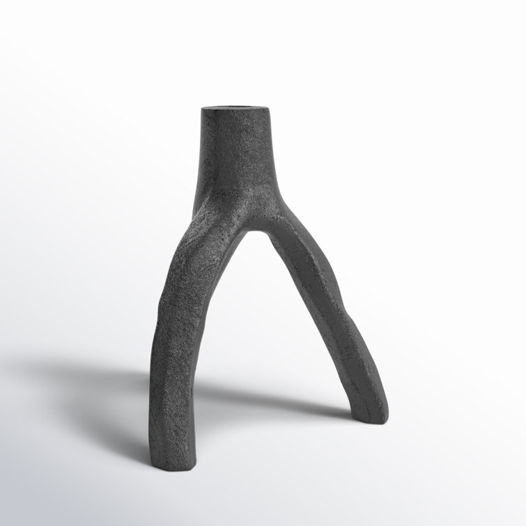 Black Iron Tripod Tabletop Taper Candlestick
