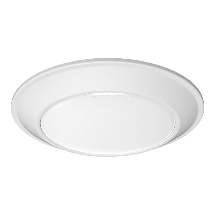 White Aluminum Round LED Flush Mount Light