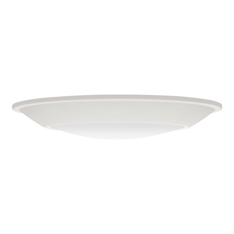 White Aluminum Round LED Flush Mount Light