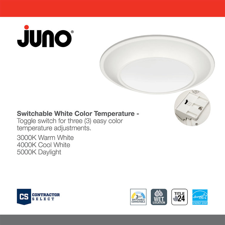 White Aluminum Round LED Flush Mount Light