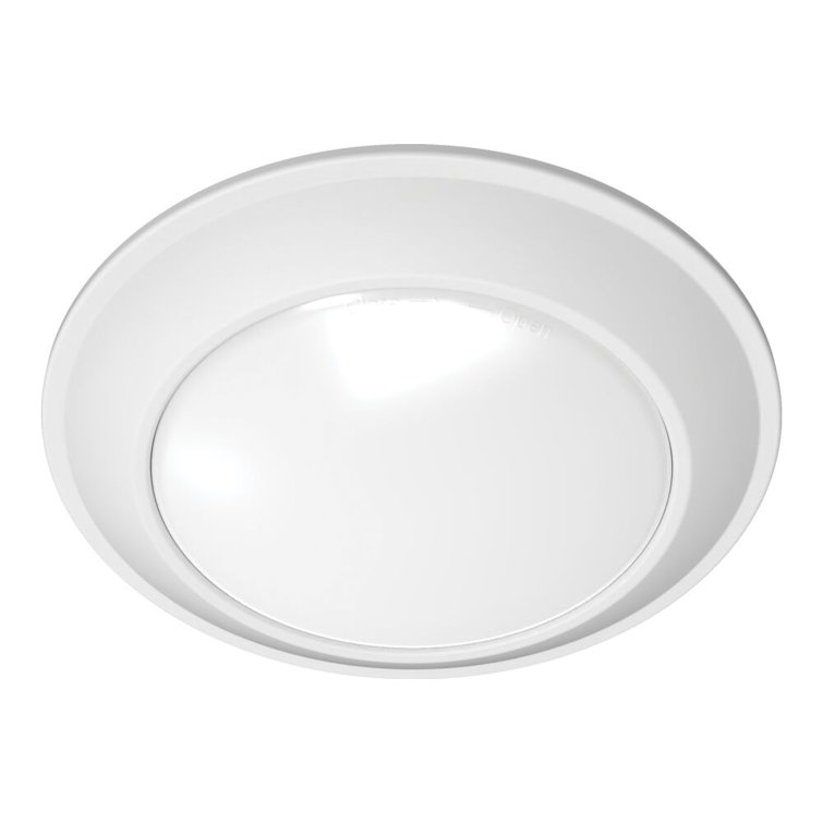White Aluminum Round LED Flush Mount Light