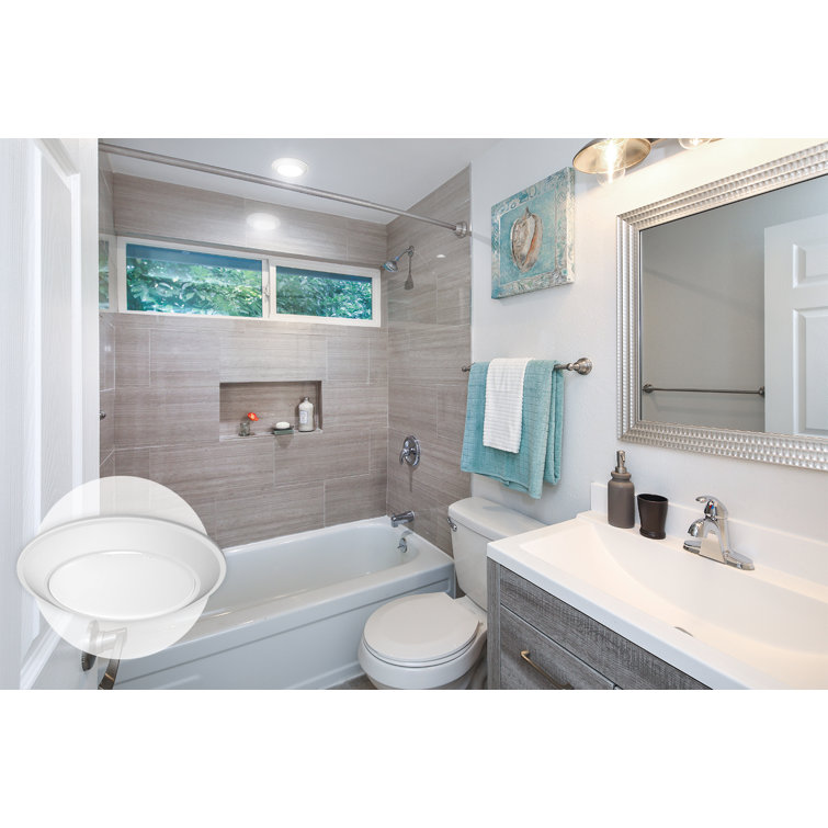 White Aluminum Round LED Flush Mount Light