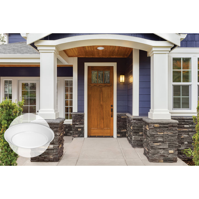 White Aluminum Round LED Flush Mount Light