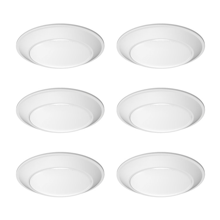 White Aluminum Round LED Flush Mount Light