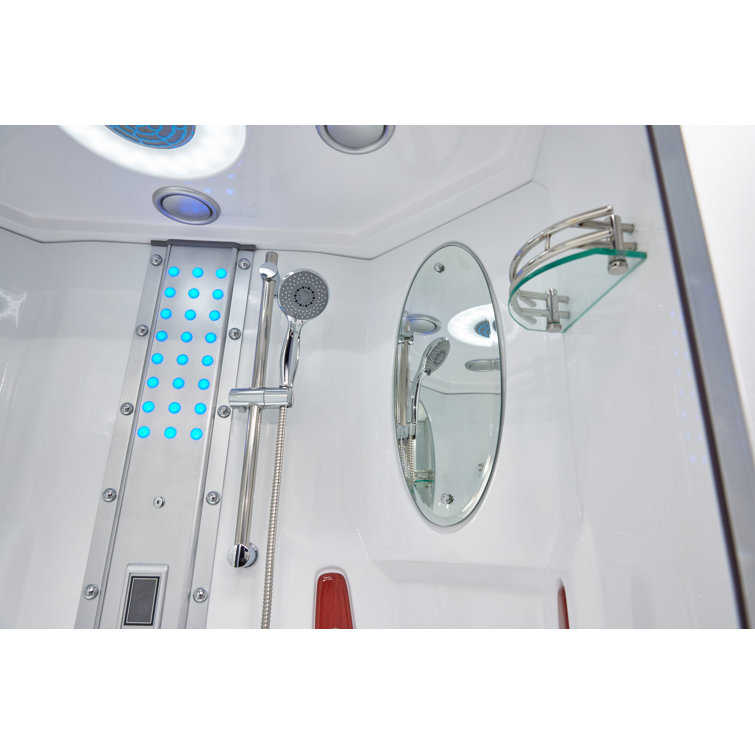 Mesa WS-803A Clear Glass Walk-In Steam Shower Kit