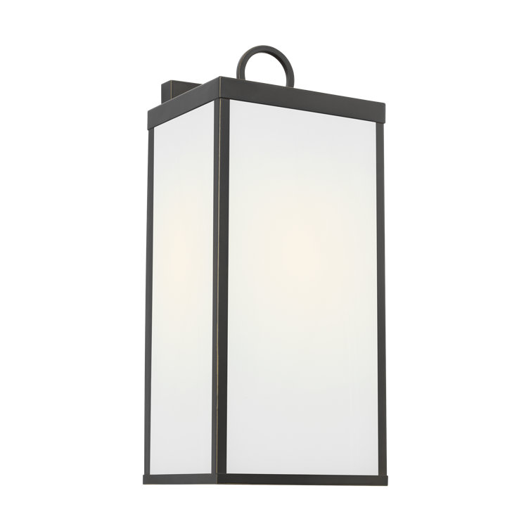 Antique Bronze Dimmable Outdoor Wall Sconce with Clear Glass