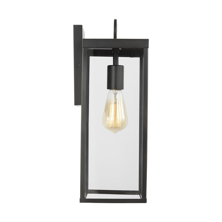 Antique Bronze Dimmable Outdoor Wall Sconce with Clear Glass