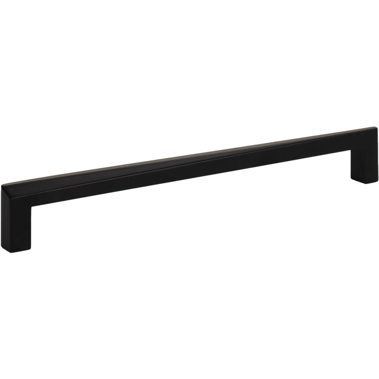 Matte Black Contemporary Bar Pull with Mounting Hardware