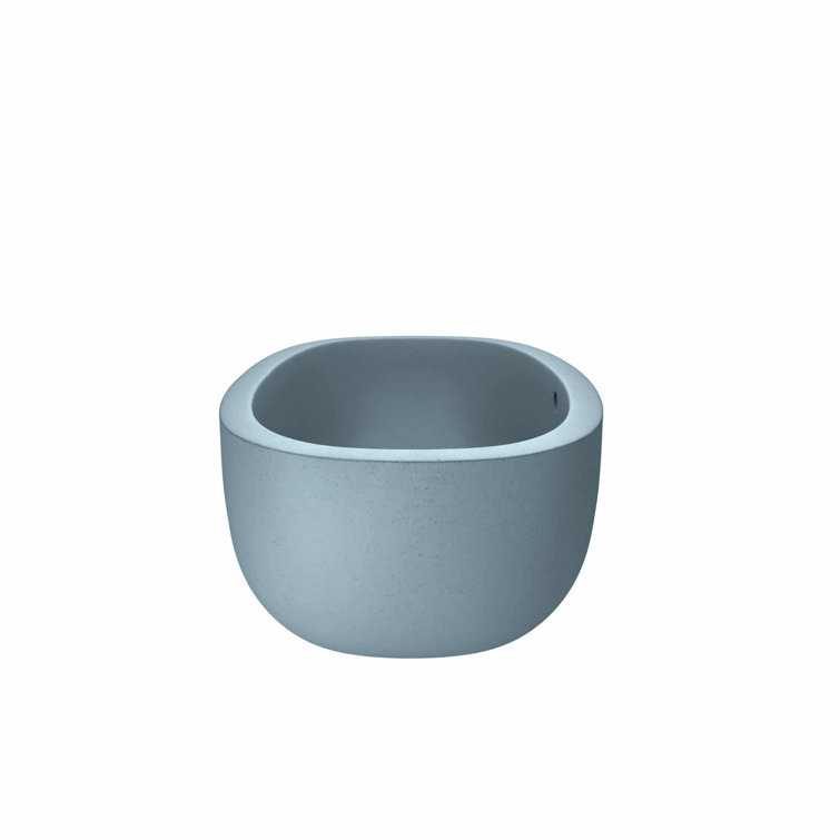 Ocean Blue Freestanding Cement Soaking Bathtub