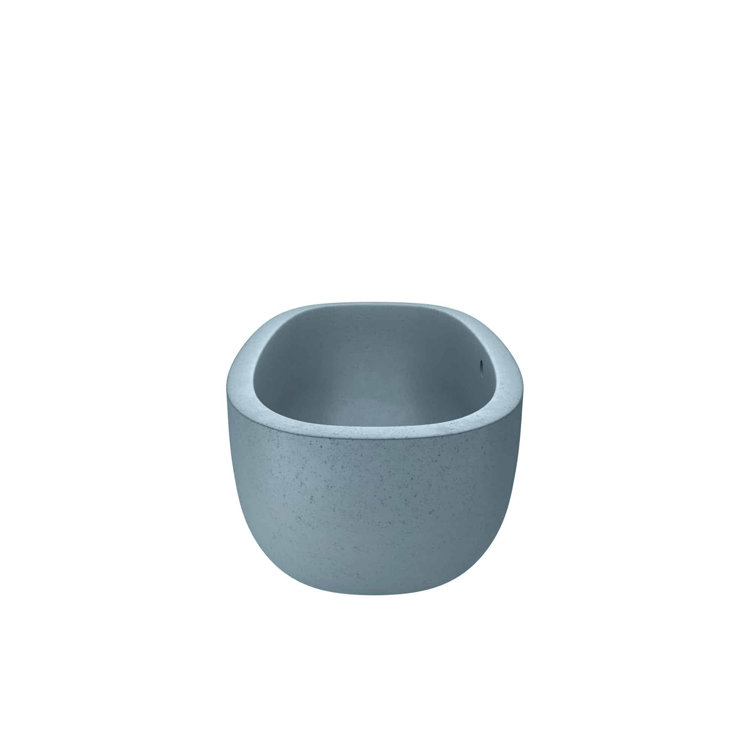 Ocean Blue Freestanding Cement Soaking Bathtub, 72"
