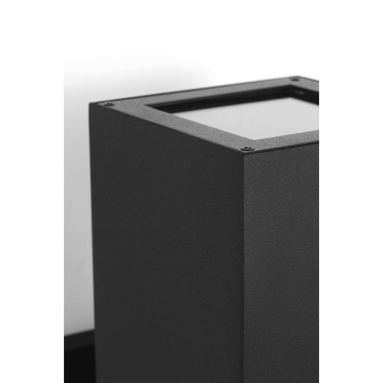 Textured Black Tall Aluminum Outdoor Wall Sconce