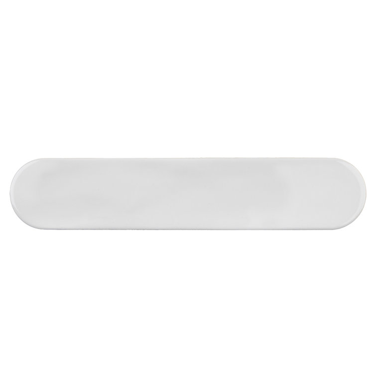 Blanco White Polished Ceramic Subway Wall Tile 2x9