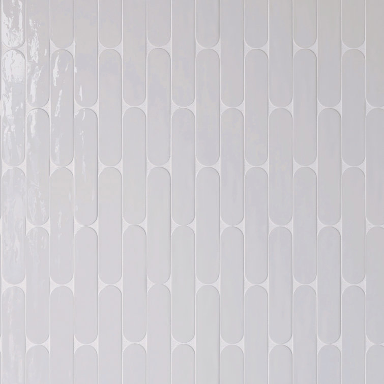 Blanco White Polished Ceramic Subway Wall Tile 2x9