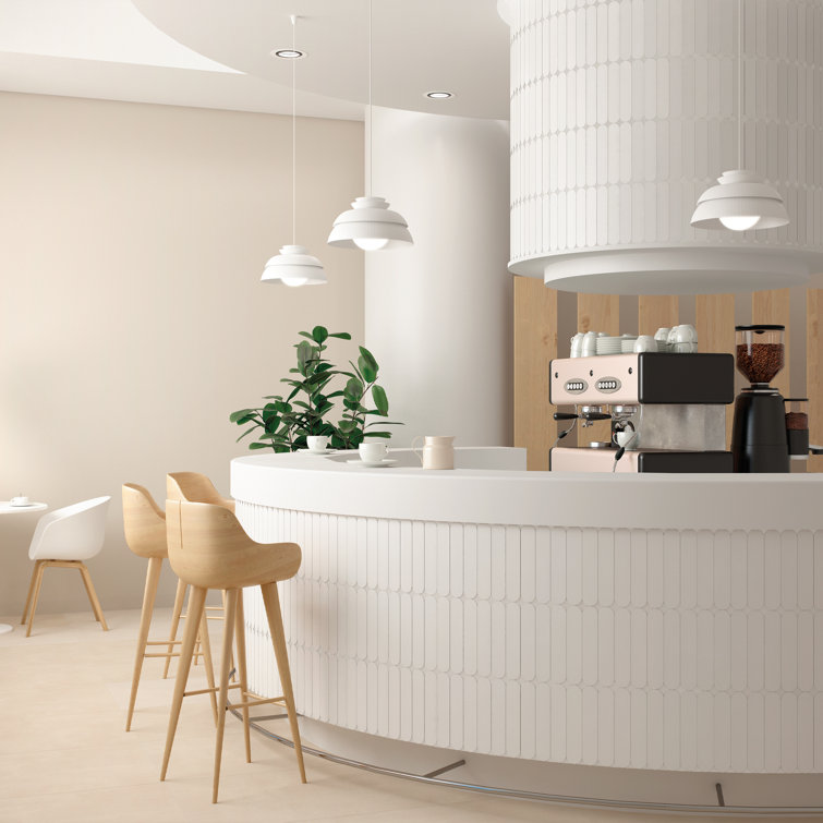 Blanco White Matte Ceramic Subway Wall Tile 2x9