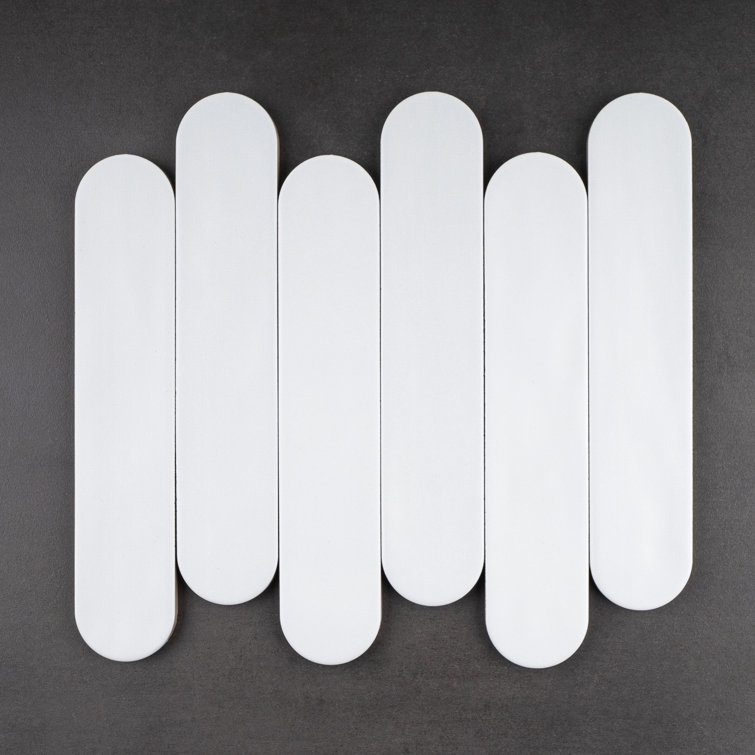 Blanco White Matte Ceramic Subway Wall Tile 2x9