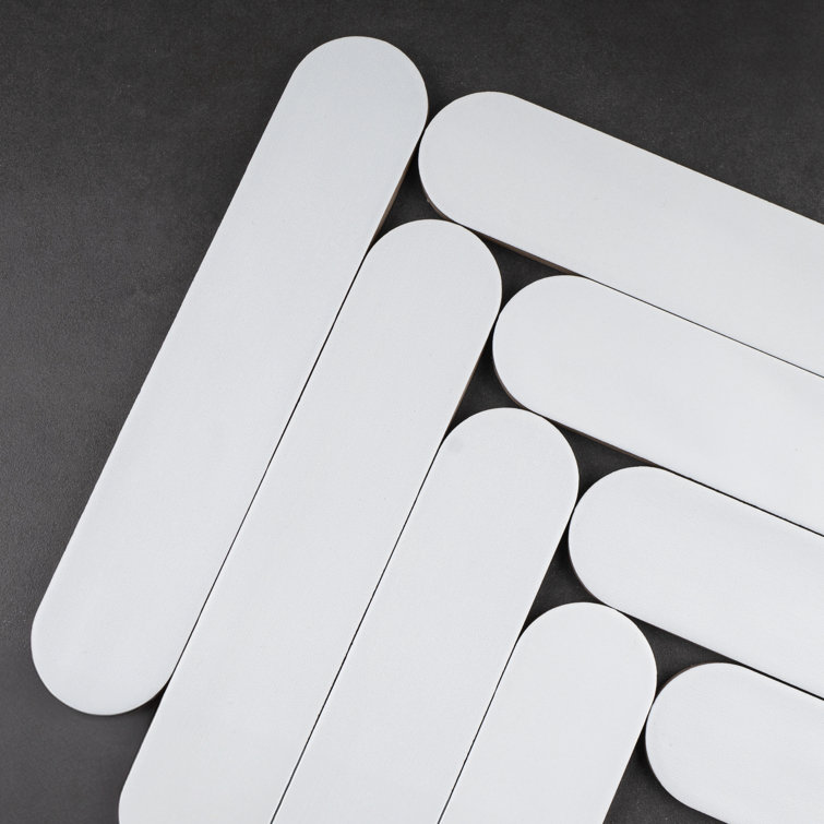 Blanco White Matte Ceramic Subway Wall Tile 2x9