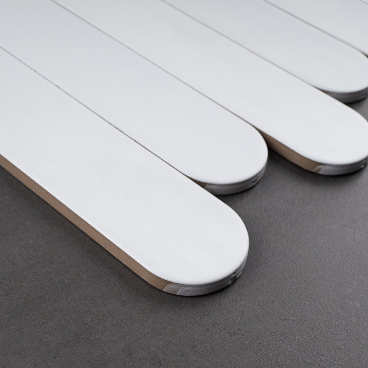 Blanco White Matte Ceramic Subway Wall Tile 2x9
