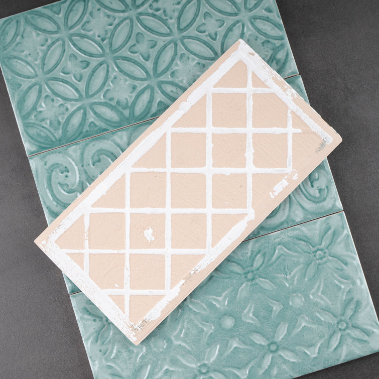 Mar Green Polished Ceramic Subway Wall Tile 5x10