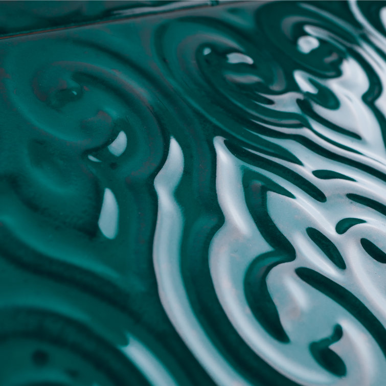 Zafiro Green Polished Ceramic Subway Wall Tile 5x10