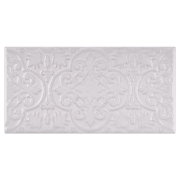 Blanco White Polished Ceramic Subway Wall Tile 5x10