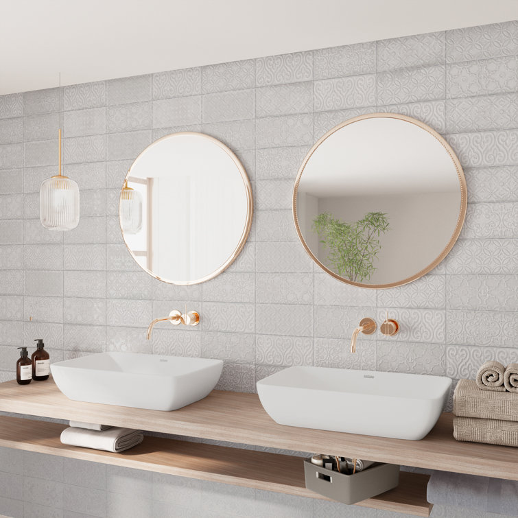 Blanco White Polished Ceramic Subway Wall Tile 5x10