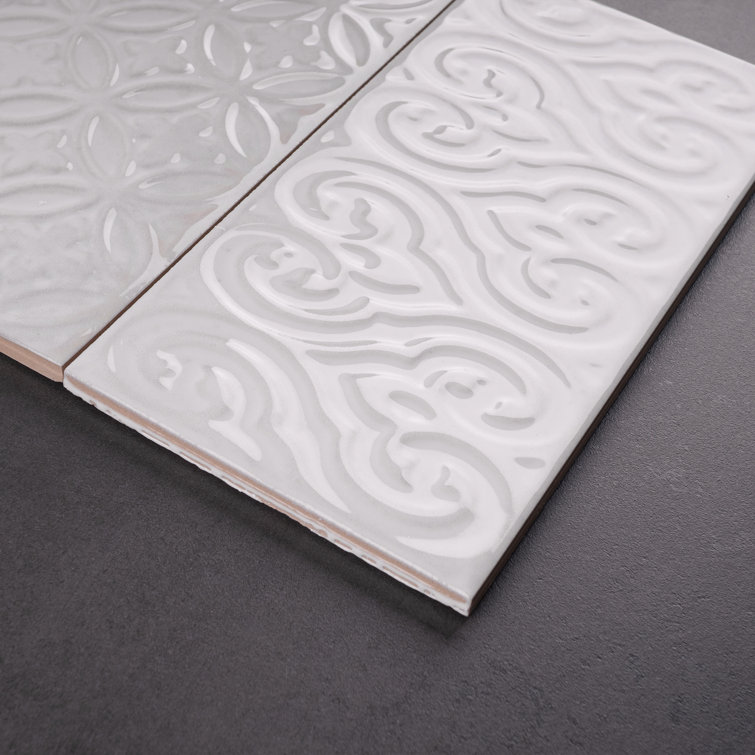 Blanco White Polished Ceramic Subway Wall Tile 5x10