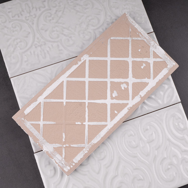 Blanco White Polished Ceramic Subway Wall Tile 5x10