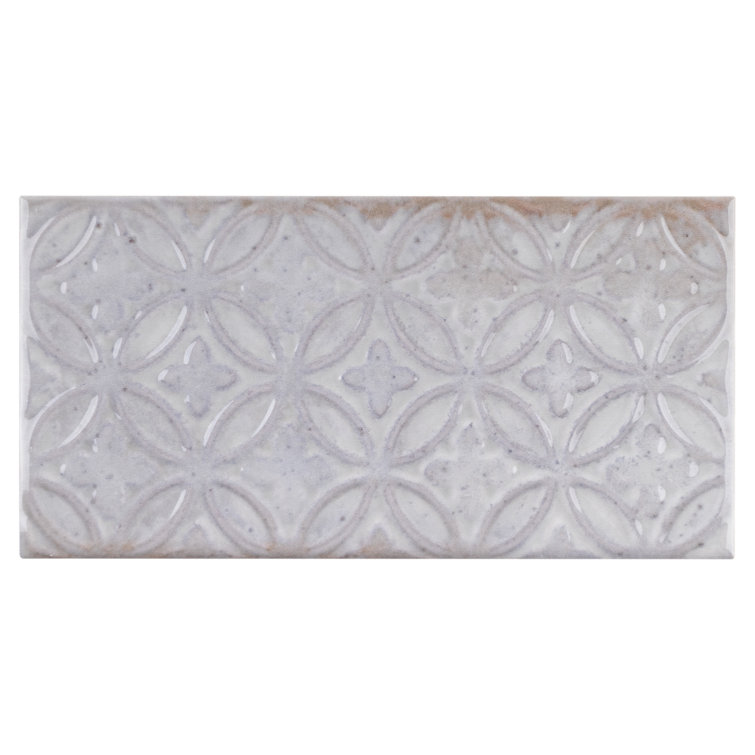 Zurbaran Gris Polished Ceramic Subway Wall Tile Set
