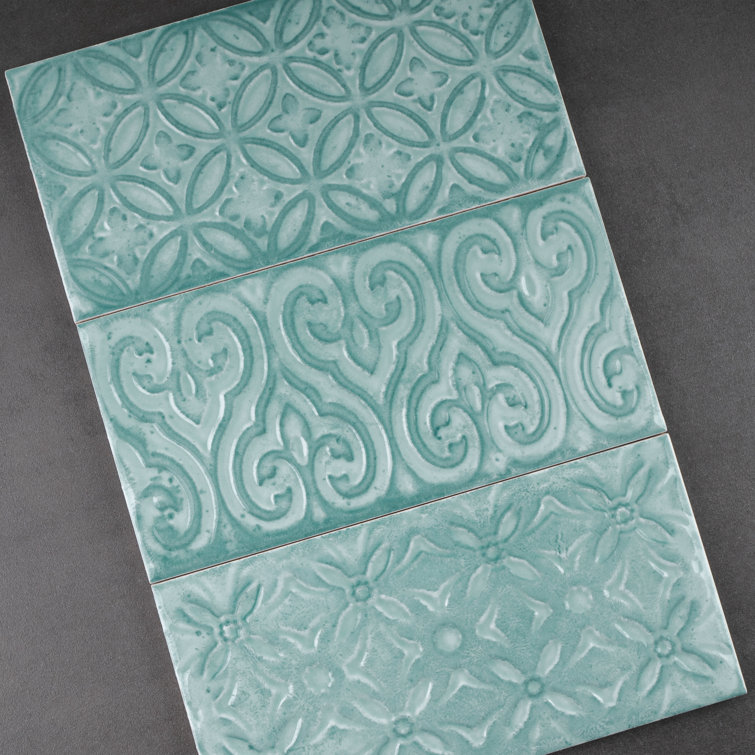 Mar Green Polished Ceramic Subway Wall Tile 5x10